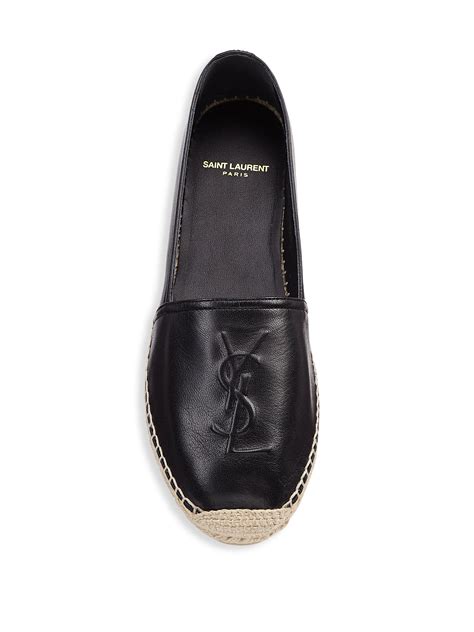 ysl logo leather espadrilles|yves saint laurent espadrilles women.